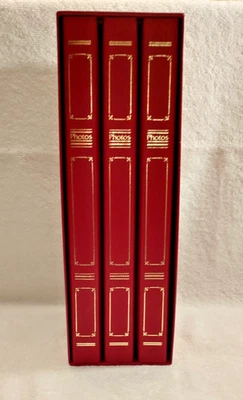 Vintage Set of Three Boxed Photo Albums - Image 1 of 4