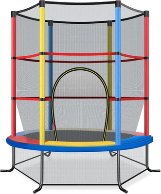 Trampolino Elastico Bambino in Acciaio, Tappeto Elastico Bambini Da Esterno E Da - Immagine 1 di 4
