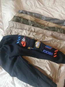 A Bundle Of 6 Size 4 And 5 Boys Pants.Nike Adidas Steve' Jeans Place Eddie Bauer - Picture 1 of 7