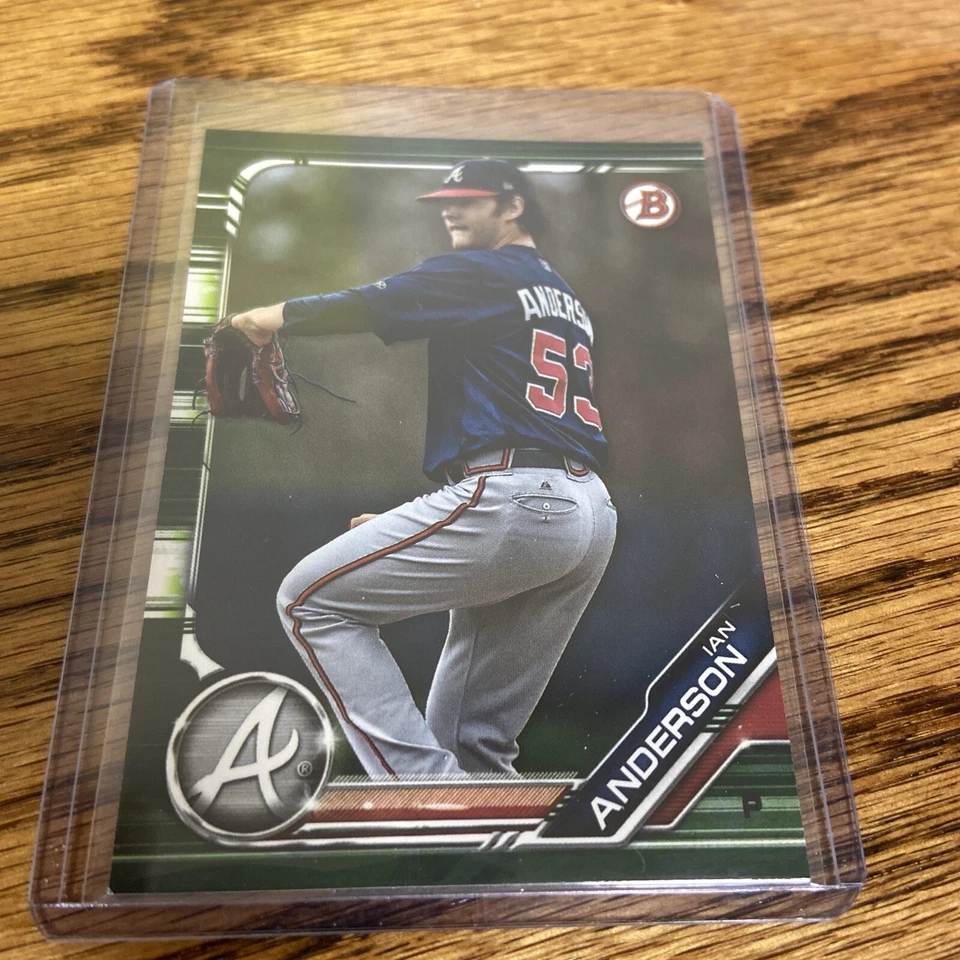 IAN ANDERSON ROOKIE BOWMAN "GREEN" 2019 ATLANTA BRAVES RC BASEBALL CARD - Image 1 of 1