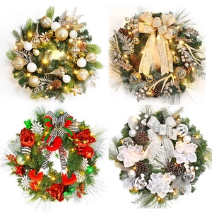 Pre Lit Christmas Garland With LED Christmas Balls Garland Christmas Decorations - Picture 1 of 15