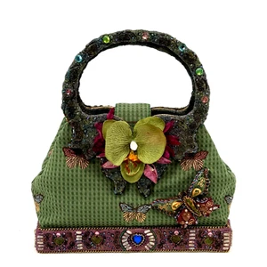 Mary Frances Orchid 3D BUTTERFLY Minaudiere 1985 Evening Bag New/Mint Condition - Picture 1 of 19