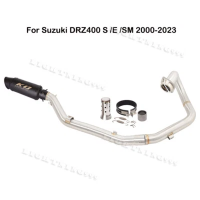 Tubo de escape de motocicleta 2" Slip On para Suzuki DRZ400S DRZ400E DRZ400SM 2000-2023 Foto 1 de 4