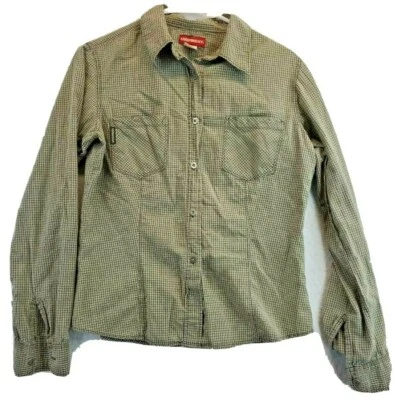 Camisa Unionbay Mujer Junior Grande Verde Cuadros Manga Larga Botón Delantero Foto 1 de 4