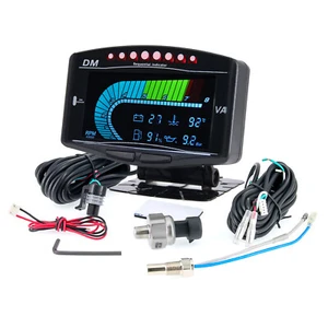 5 in 1 Car LCD Digital Oil Pressure Water Temp Fuel Gauge Tachometer Voltmeter - Picture 1 of 13