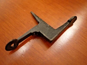 Antique FRENCH Wrought Iron Keep Latch Small Receiver Plank Door 4 3/8" - Picture 1 of 2
