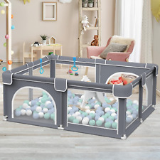 Large Baby Playpen, Interactive Play Fence, 155Cm×185Cm Indoor & Outdoor Kids Ac