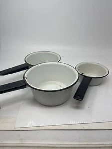 lot of 3 metal camping pots Saucepans - Picture 1 of 10