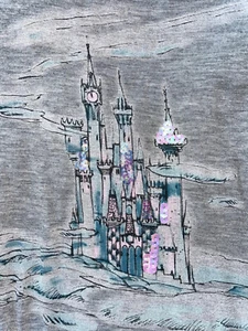 Lauren Conrad LC cinderella Sequin castle T Shirt Disney Grey Size : Small Soft - Picture 1 of 7