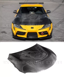 Front Vented Hood For 20-Up Toyota GR Supra Real Carbon Fiber JDM VRS Style New - Picture 1 of 23