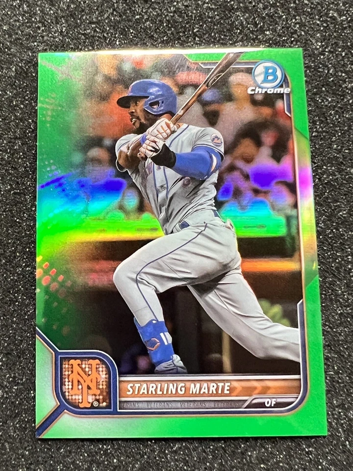 Starling Marte 2022 Bowman Chrome Green Refractor #97 #/99 - Image 1 of 1