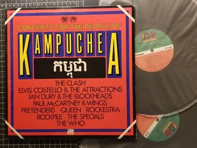 QUEEN The Clash WINGS Kampuchea 2LPs 1981 THE WHO Concerts For The People Of  — 第 1/4 张图片