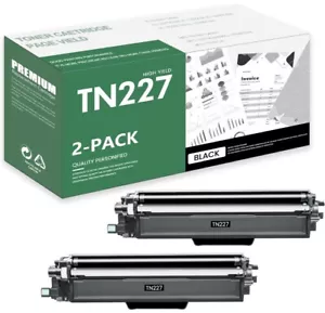 TN227 2 Schwarz Tonerkartusche Ersatz für Brother TN227 - Bild 1 von 6