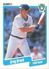 1990 Fleer Baseball Greg Brock Milwaukee Brewers #318