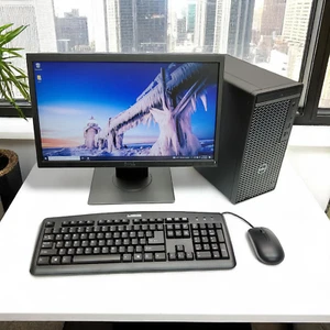 Dell Mini Tower 8-Core i7-10700 32GB 1TB SSD WiFi Win11 Pro + LCD Monitor - Picture 1 of 8