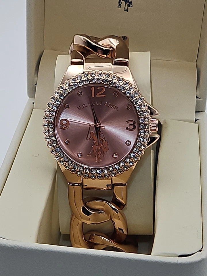 U.S. Polo Assn. Reloj pulsera mujer oro rosa eslabones USC40226 Foto 1 de 4