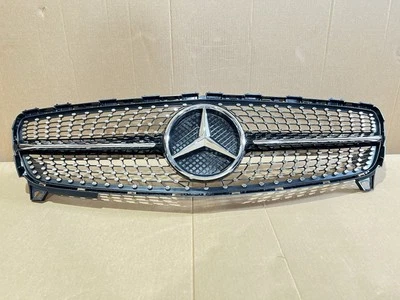 GLOSS BLACK GRILL GRILLE FOR MERCEDES BENZ A CLASS W176 16-18 DIAMOND - Image 1 of 4