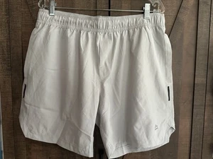 RBX Mens Shorts Performance Training Light Beige Elastic Waist Pockets Size L - Picture 1 of 6