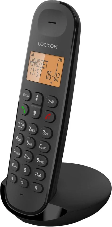 Logicom ILOA 150 Schnurloses Festnetztelefon Schwarz DECT Analog 4 Stunden Gespr - Imagen 1 de 4