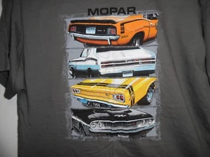 MoPar Dodge Plymouth Muscle Car Tee Shirt Gray 2XL NWT Officially Licensed - Picture 1 of 2