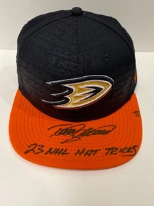 Teemu Selanne Anaheim Ducks Signed Cap with 23 Hat Tricks Insc - 1/8 - Fanatics - Picture 1 of 4