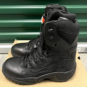 Converse Tactical Boots Black Leather Rapid Response Side Zip Mens Sz 8.5 M NEW - Picture 1 of 9
