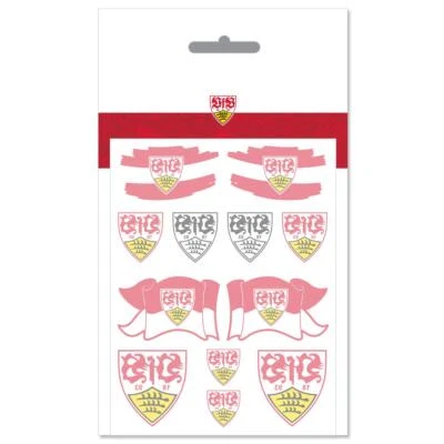 VFB STUTTGART 1893 AG VfB Stuttgart Hauttattoo Tattoo Set Fußball Verein Fan Aufkleber