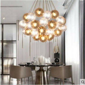 19/37 balls LED Nordic Ceiling Lights Dining Room Glass Pendant Chandeliers Lamp