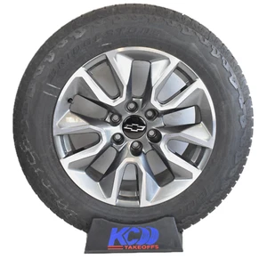 20" Chevy Silverado Tahoe Gunmetal RST OEM wheels rims tire Bridgestone A/T - Picture 1 of 10