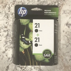 HP 21 TWIN-PACK 2 cartucce inchiostro originali - nero nuove con scatola scadenza 07/2019 - Foto 1 di 7