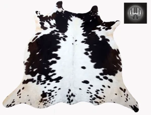 SALE! Natural Cow Hide Rug Cow Skin Hairon Fur Leather Real Cowhide Area Rug - Picture 1 of 3