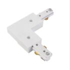 Litecraft L Shaped Connector for Single Circuit Mains Track Light Kit - White   