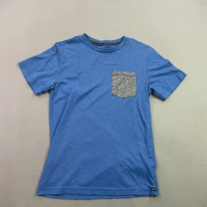 Volcom Shirt Boys Large Short Sleeve Casual Crew Neck Lightweight Outdoors Blue - Picture 1 of 8