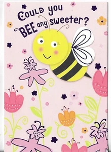 NEW Happy Easter Card 4.5x7 Could You BEE Any Sweeter? w/Bee & Flowers - Picture 1 of 3