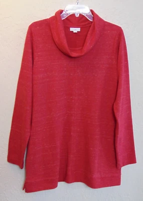 Top túnica Jill para mujer cuello capucha talla L ALTO rojo con bolsillos Foto 1 de 4