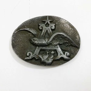 70er Jahre Anheuser-Busch Adler Emblem Gürtelschnalle Zinn Vintage - Bild 1 von 3