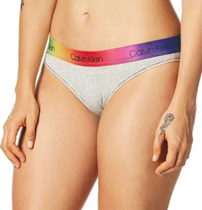 Calvin Klein L29613 Womens Grey Underwear Modern Cotton Pride Bikini Size S - Picture 1 of 4