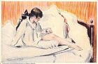 Beautiful Wera Bartels, Art Nouveau, Lady In Bed,Old Postcard