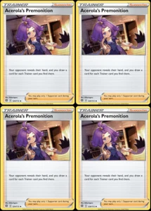 Acerola's Premonition 129/172 - Brilliant Stars x4 Pokemon Card Playset Trainer - Picture 1 of 1