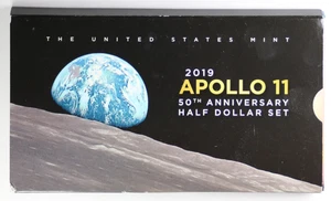 2019 Apollo 50th Anniversary Half Dollar Set US Mint - Picture 1 of 3