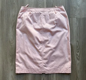 Vintage Escada Pink Cotton Midi Skirt - Picture 1 of 9