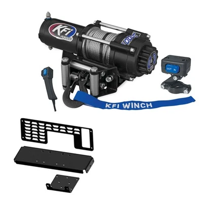 Kit combinado de cabrestante KFI 3000 lb (M8) para Polaris 700 Ranger 2006-2009 tamaño completo 6x6 Foto 1 de 4