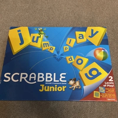 Scrabble Junior Board Game 6-10 years Two Play Levels - Image 1 of 4