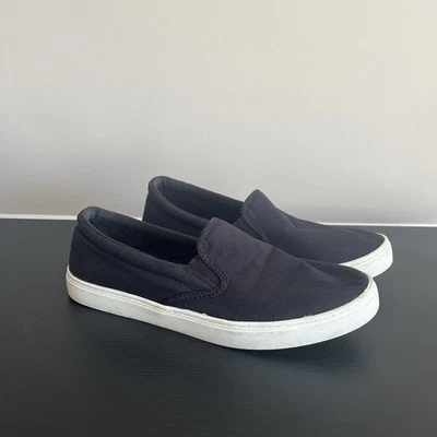 Old Navy Womens 8.5 Canvas Slip On Shoes Sneakers Black - Image 1 of 4