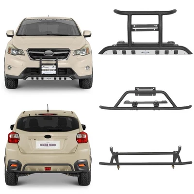 Parachoques trasero delantero para Subaru Crosstrek 2013-2017 con protector de barra de toro + lengüetas de luz Foto 1 de 4