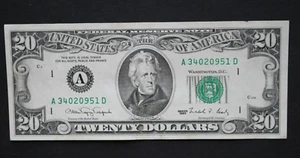 1990 $20 Federal Reserve Note/Boston/about uncirculated/FREE SHIPPING! - Picture 1 of 8