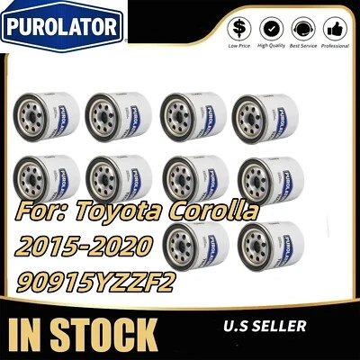 10 filtros de aceite PUROLATOR para: Toyota Corolla 2015-2020 10 x 90915YZZF2 Foto 1 de 4