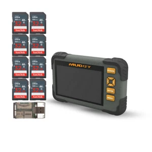 Muddy 4.3 Inch LCD Screen SD Card Reader or Viewer with 8 x Memory Card Bundle - Picture 1 of 6