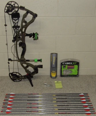 Paquete de arco Hoyt Carbon RX-5 para zurdos, cargado - 55/65 lb - RX5 - verde salvaje Foto 1 de 4