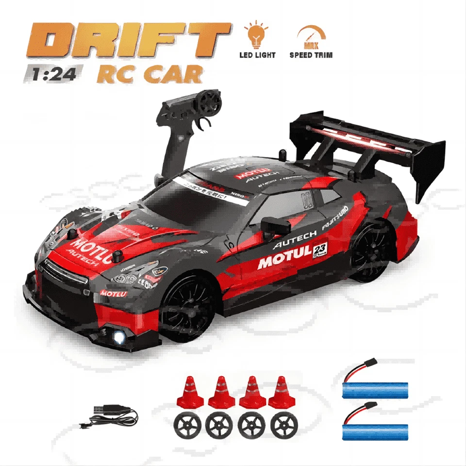 Coche de radiocontrol 1:24 4 WD Drive Remote Drift Car 20KM/H+ 2.4G Vehículo de carreras de alta velocidad Foto 1 de 4
